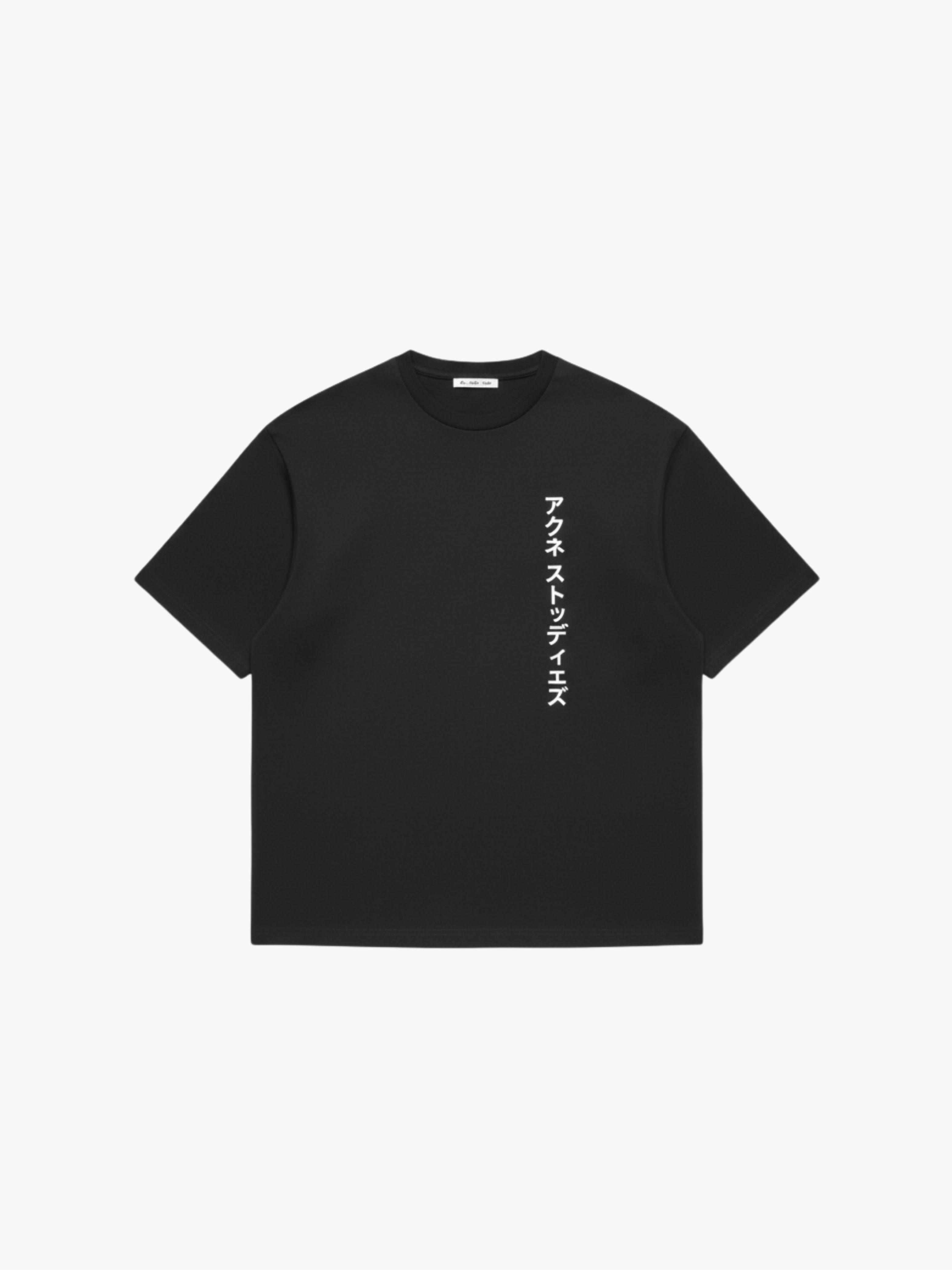 Acne Studios T‑Shirt mit Logo‑Print Schwarz Herren