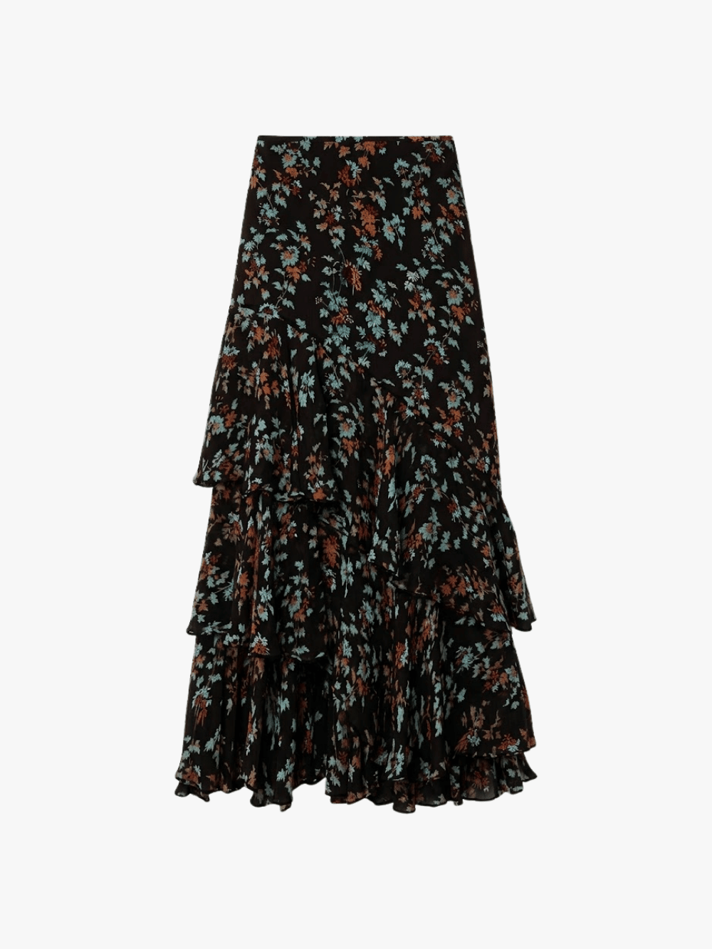 Ulla Johnson Meadow Silk Midi Skirt Nightshade Damen