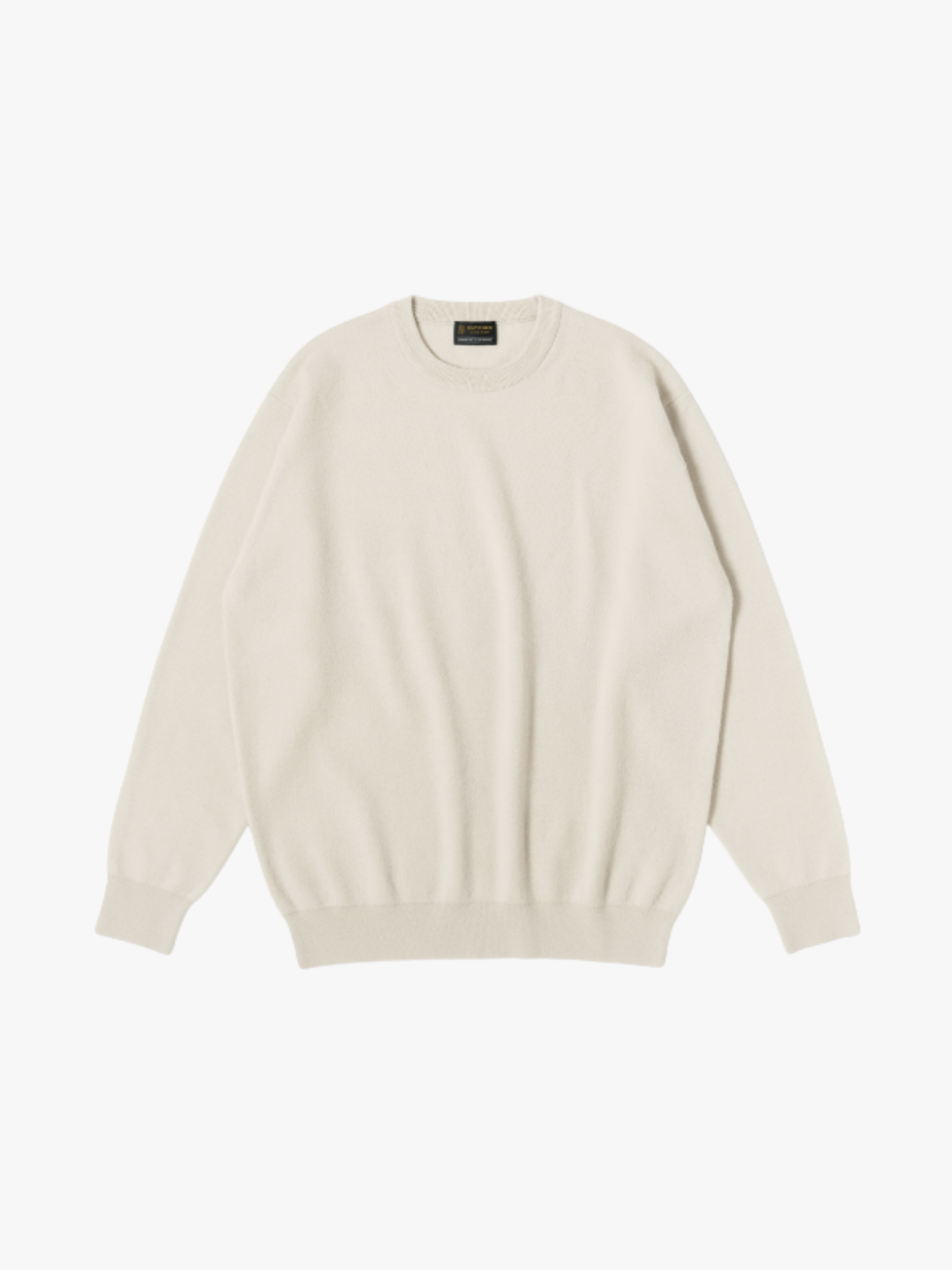 Batoner Sunshine Kaschmir Crew Neck Natural Ecru Herren