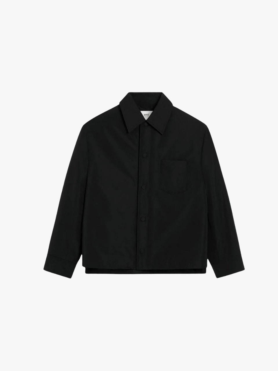 Ami Paris Padded Taffeta Ami de Coeur Jacket Black Men Ami Paris Padded Taffeta Ami de Coeur Jacket Black Men