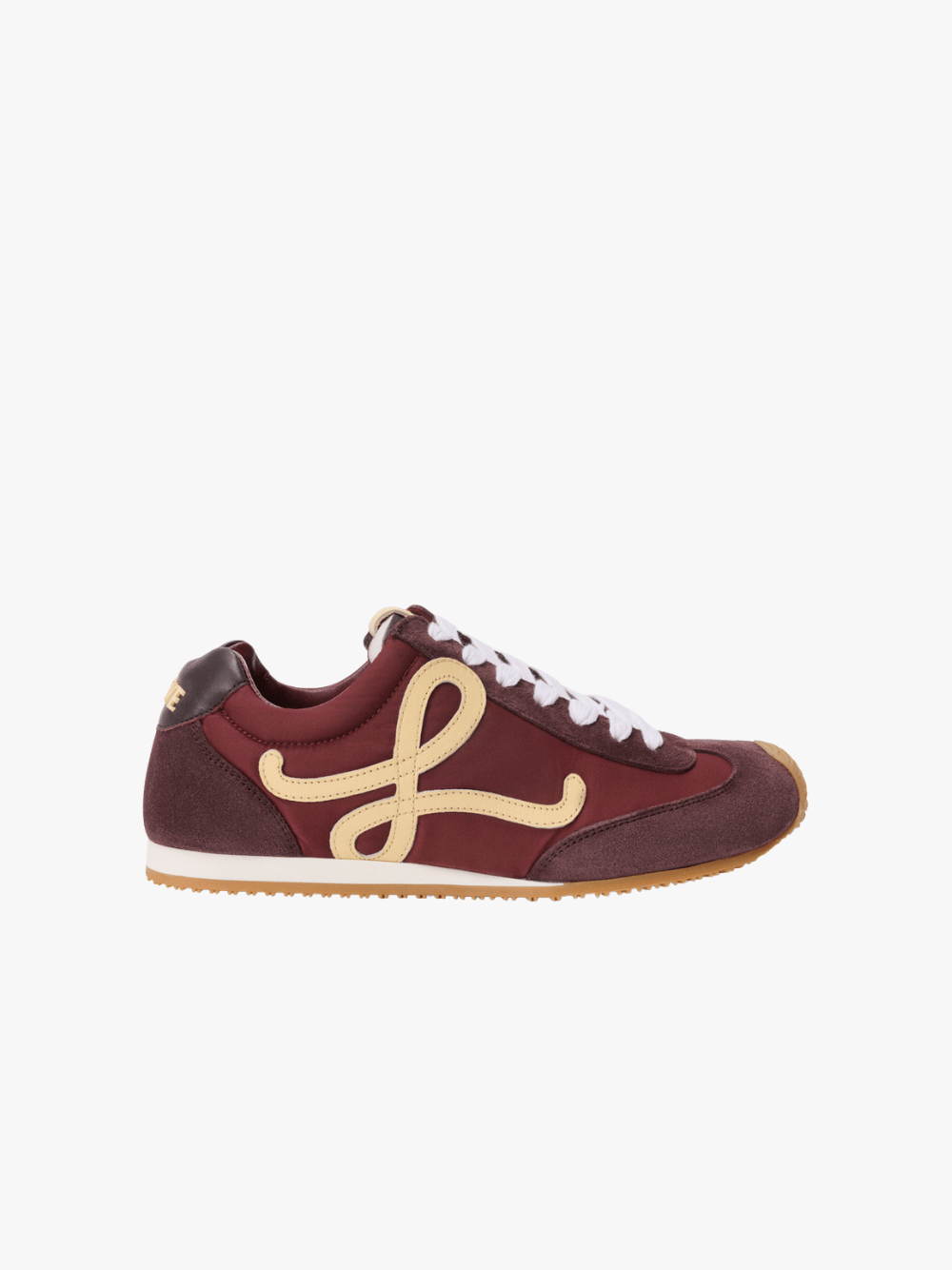LOEWE Ballet Runner 2.0 Sneaker aus Nylon und Veloursleder Kupferrot/Vanille/Aubergine Herren
