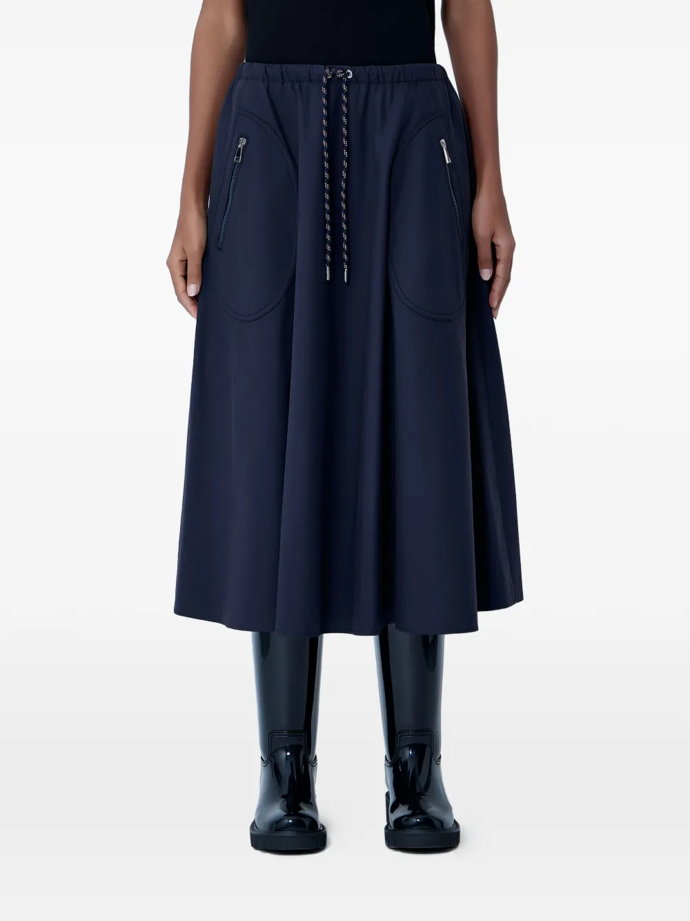 Moncler Drawstring Skirt Navy Women