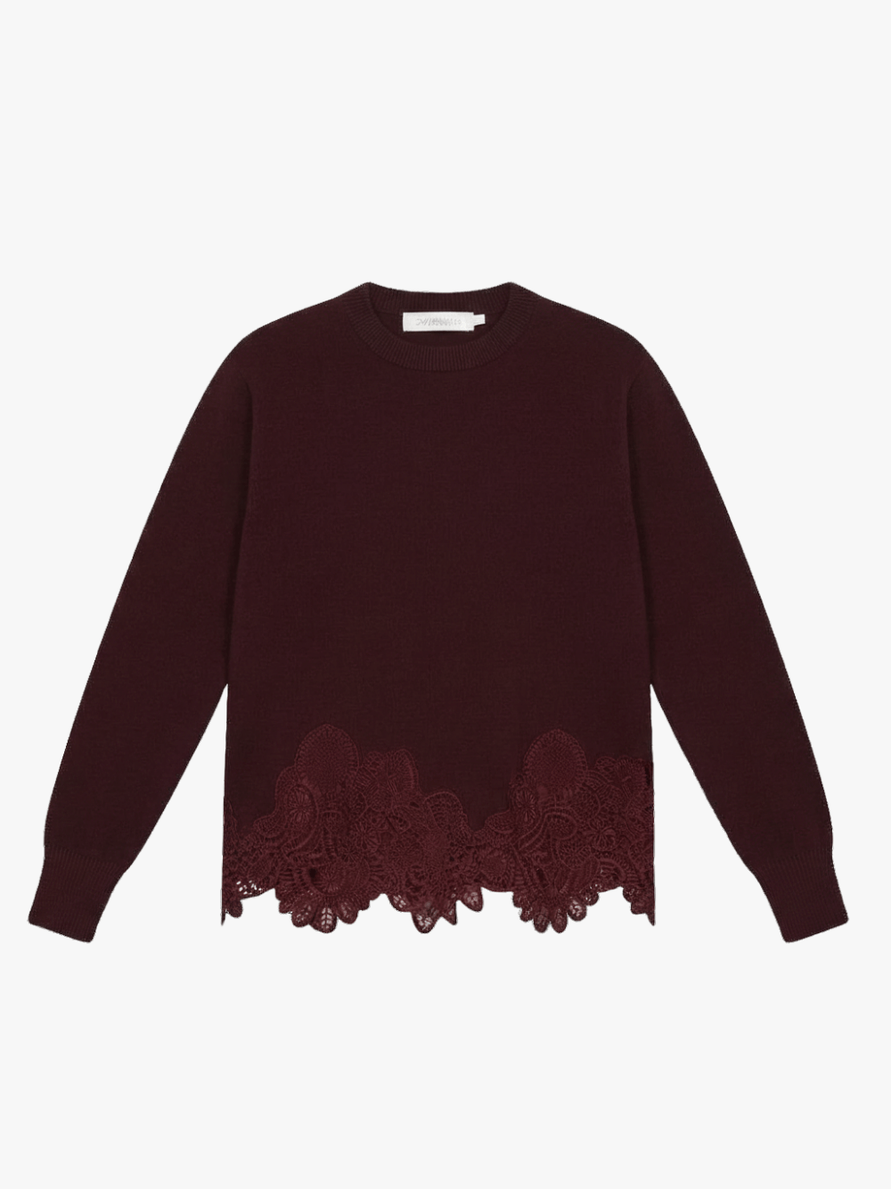 Zimmermann Valiant Merino Lace Pullover Mahogany Dunkelrot Damen