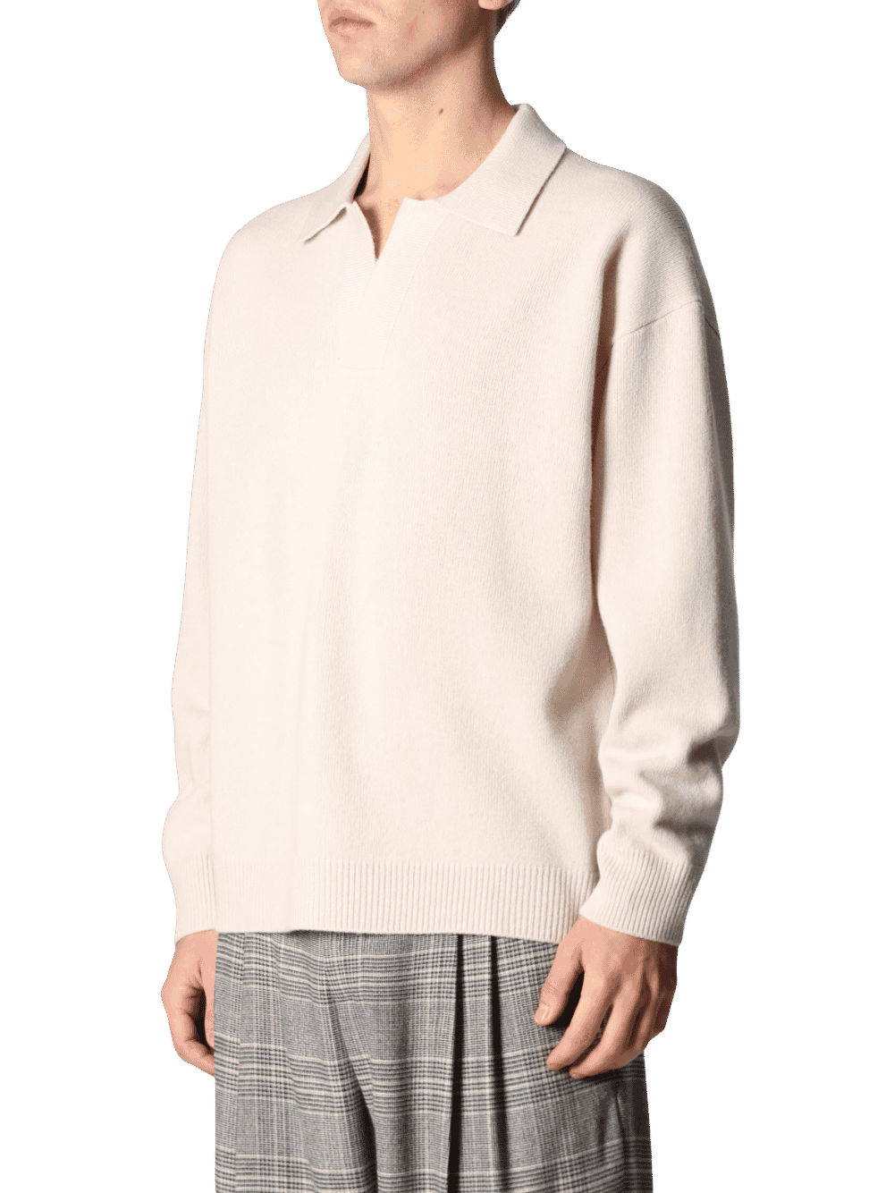 Roberto Collina Skipper Polo Kragen Strickpullover Beige Herren