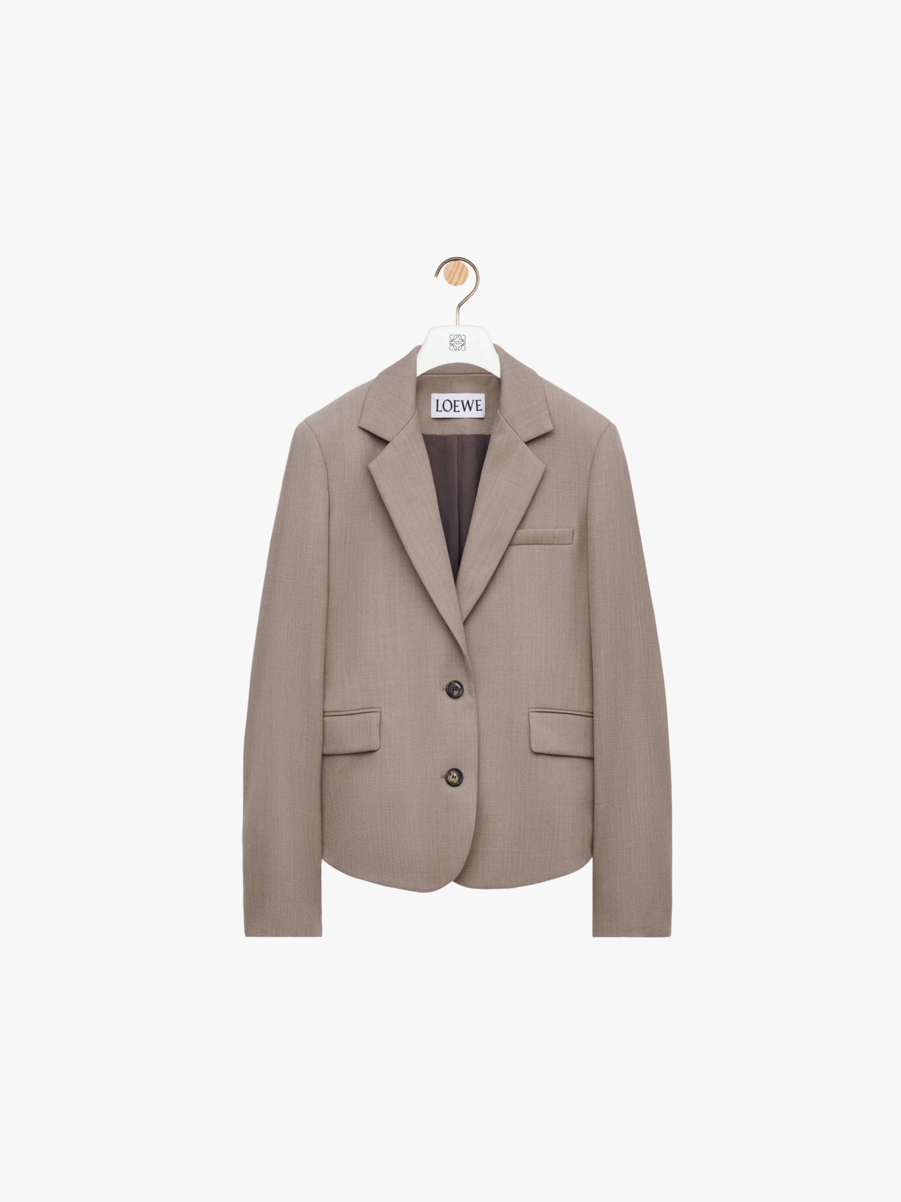 LOEWE Maßgeschneiderte Wolljacke Beige Damen