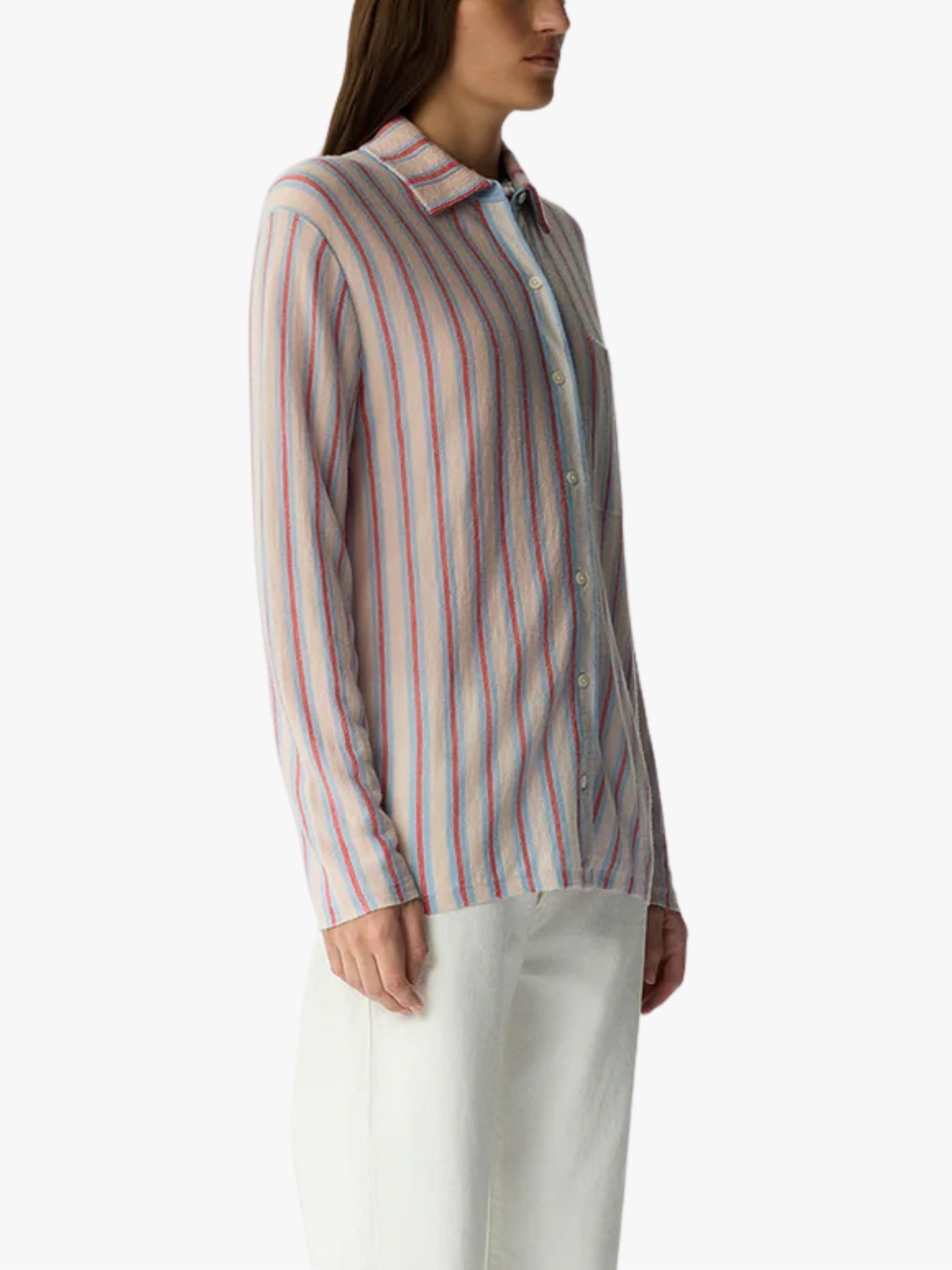 Guest In Residence Showtime Clear Sky Combo Gestreifte Strickjacke Damen