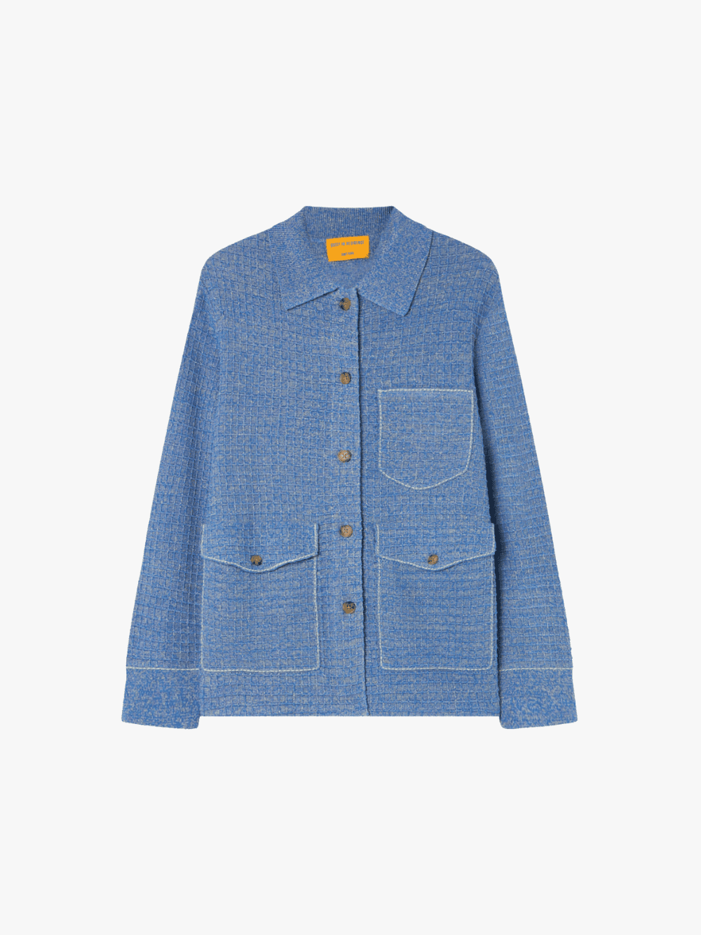 Waffle Jacket, Delft Blue/Sandstone