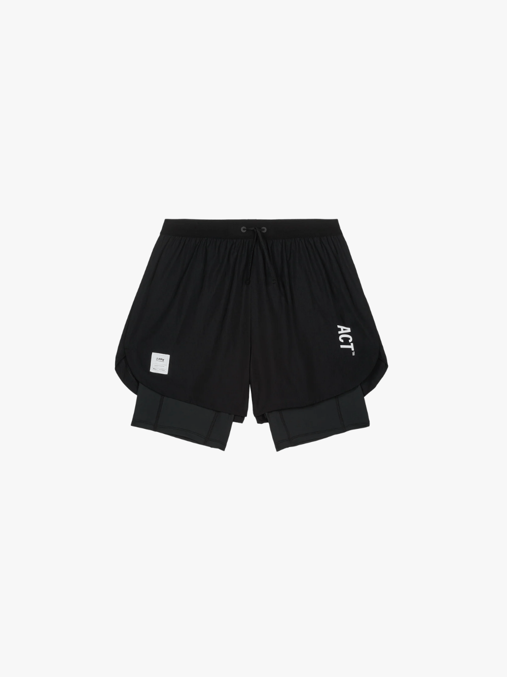 ACT Running BioRip 2-in-1 Running Shorts Black Herren Laufshorts
