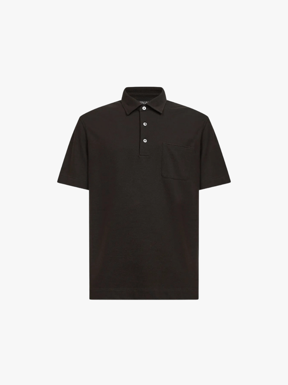 Zegna Poloshirt mit Brusttasche Braun Herren Poloshirt Herren