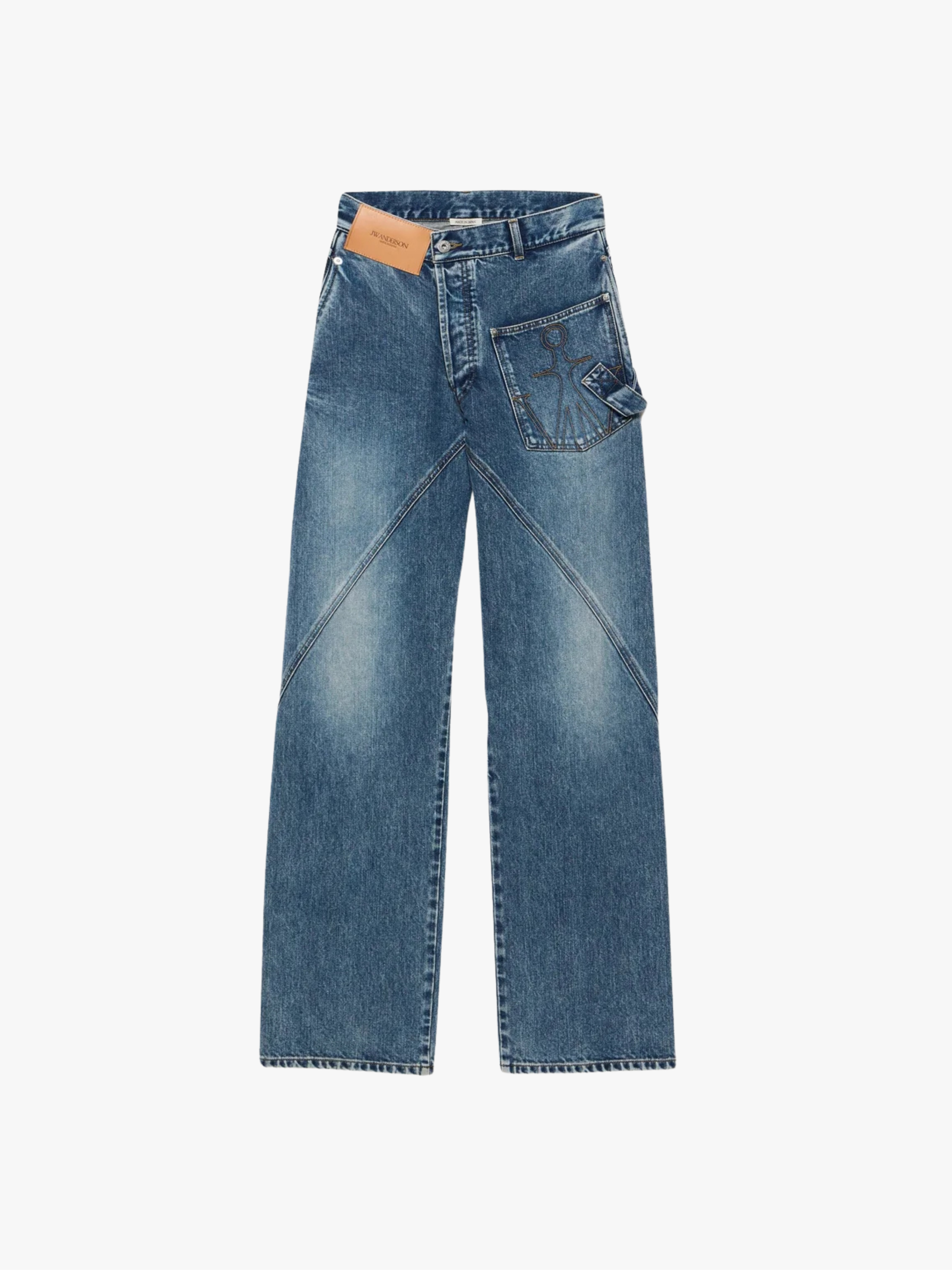 JW Anderson Twisted Workwear Jeans Mid Blue Herren