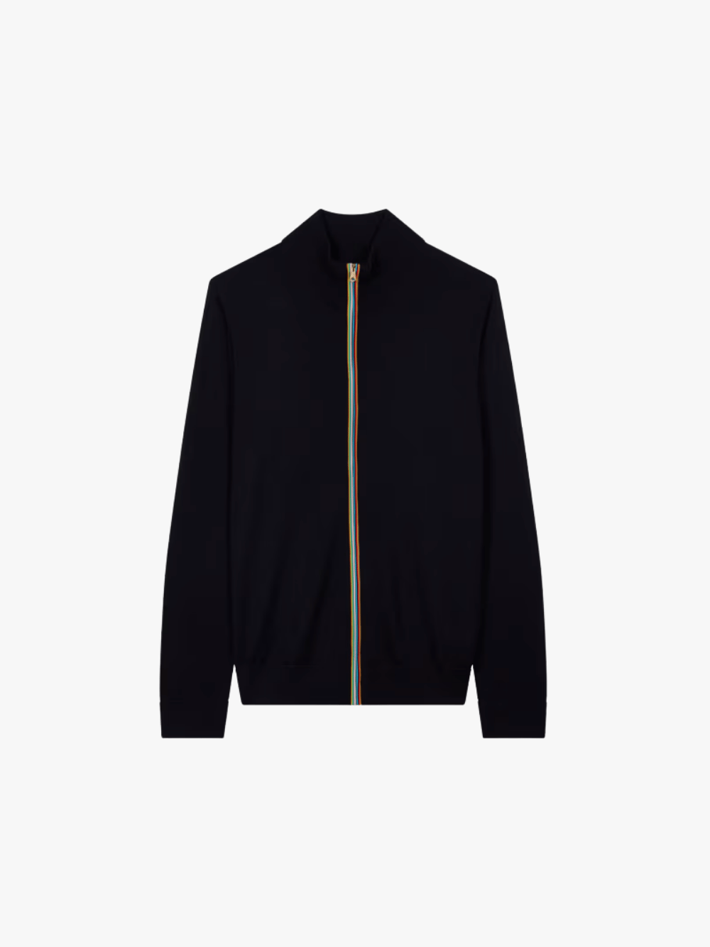 Paul Smith Washable Merino Wool Signature Stripe Zip Cardigan Navy Men's