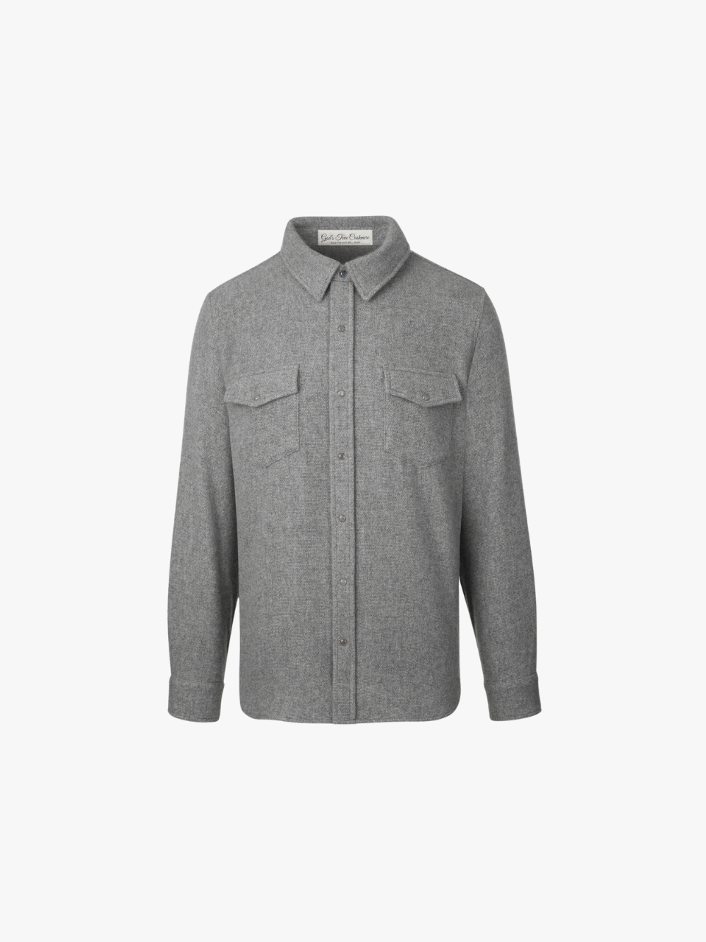 God's True Cashmere Grey Cashmere Shirt Men