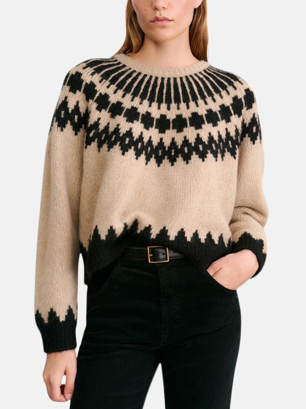 Nili Lotan Alena Pullover Beige Damen