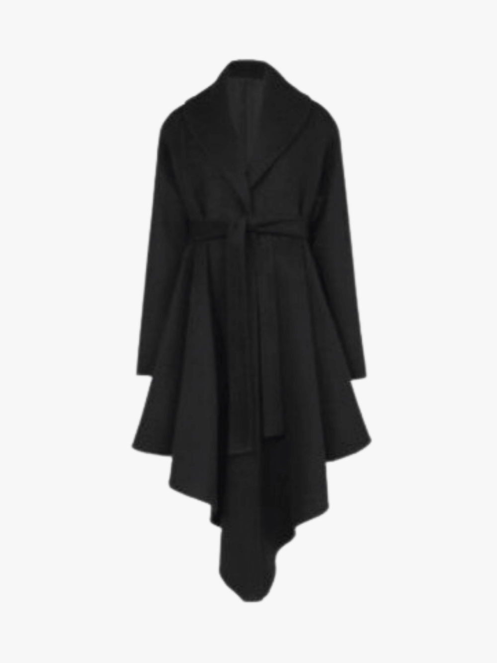 Alaia Wrap Mantel Doppelseitig aus Wolle Schwarz Damen