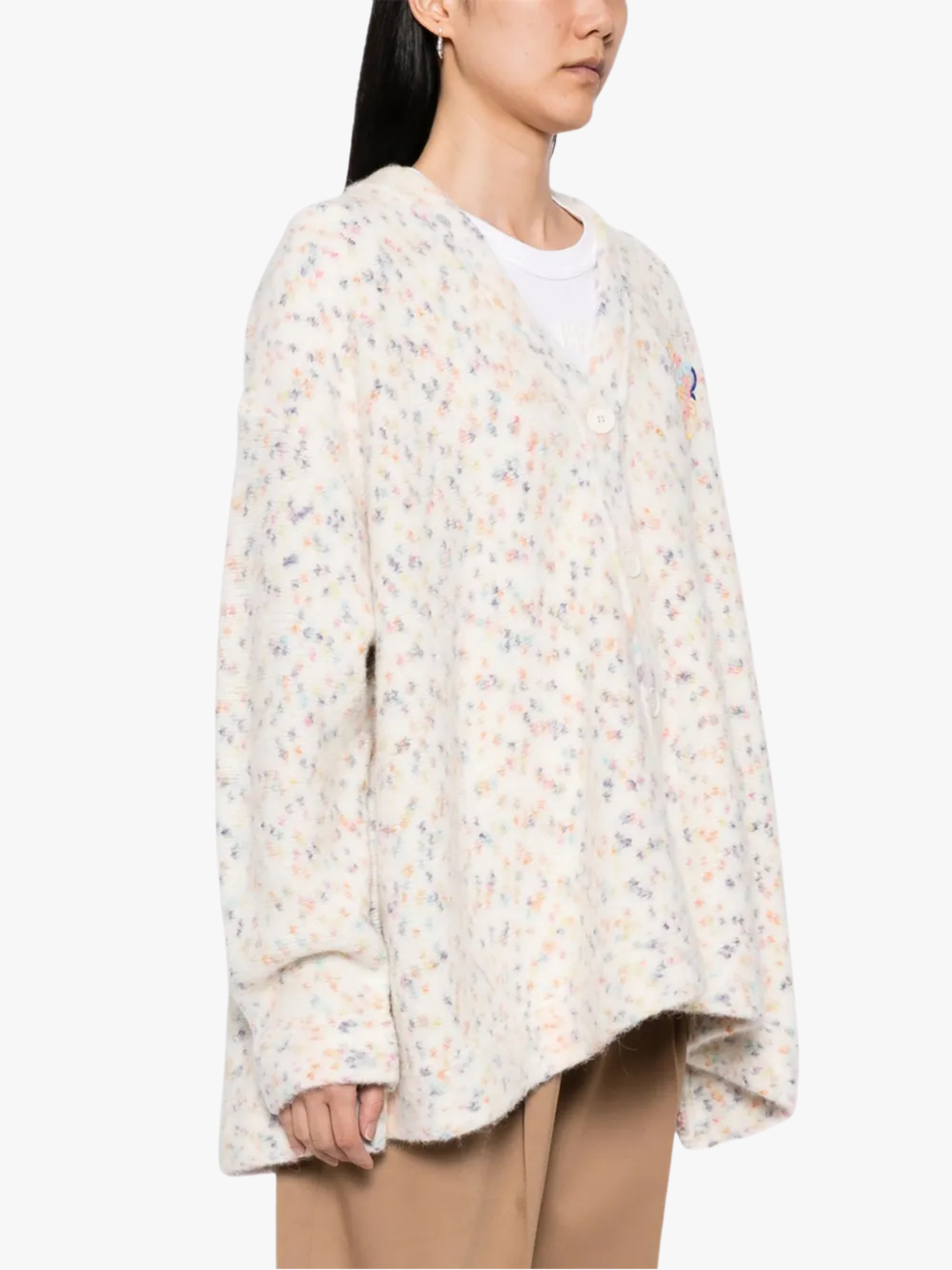 LOEWE Cardigan mit Logo-Stickerei Weiß Damen