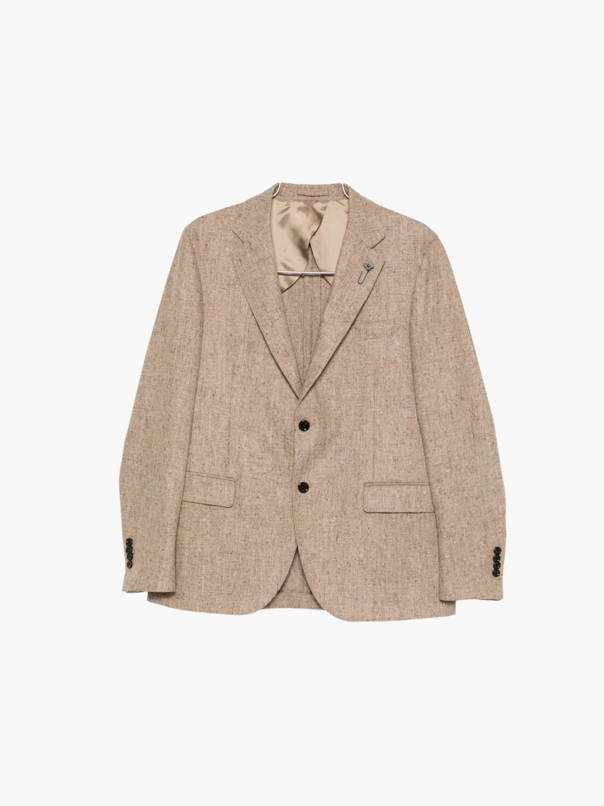 Lardini Einreiher-Anzug Wolle Beige Herren