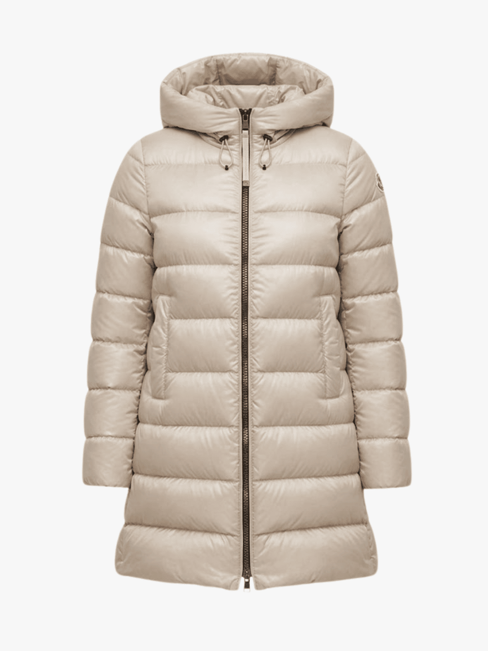 Moncler Lange Jacke Beige Damen