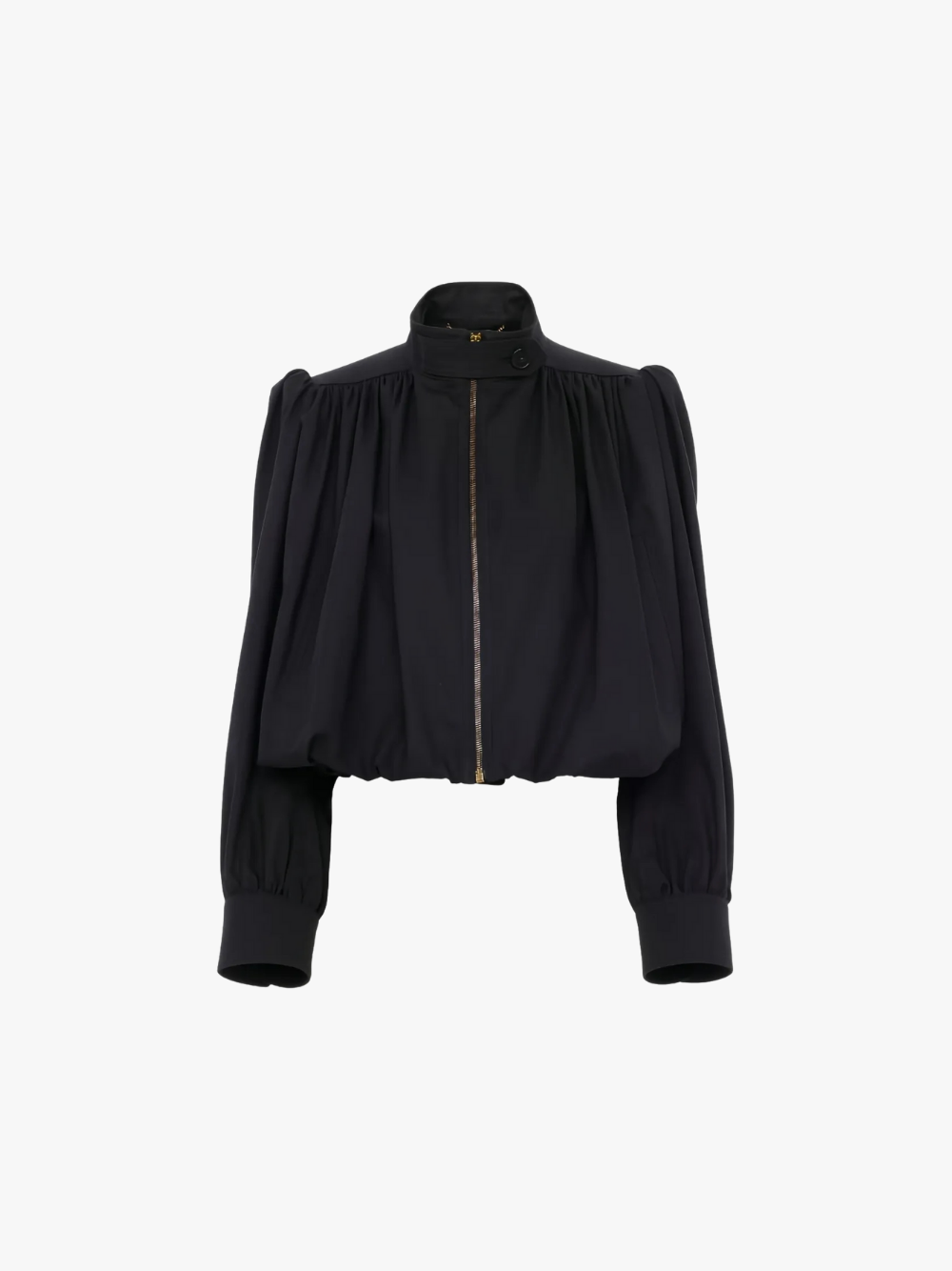 Chloé Geraffte Boule‑Jacke aus Baumwollcanvas Schwarz Damen