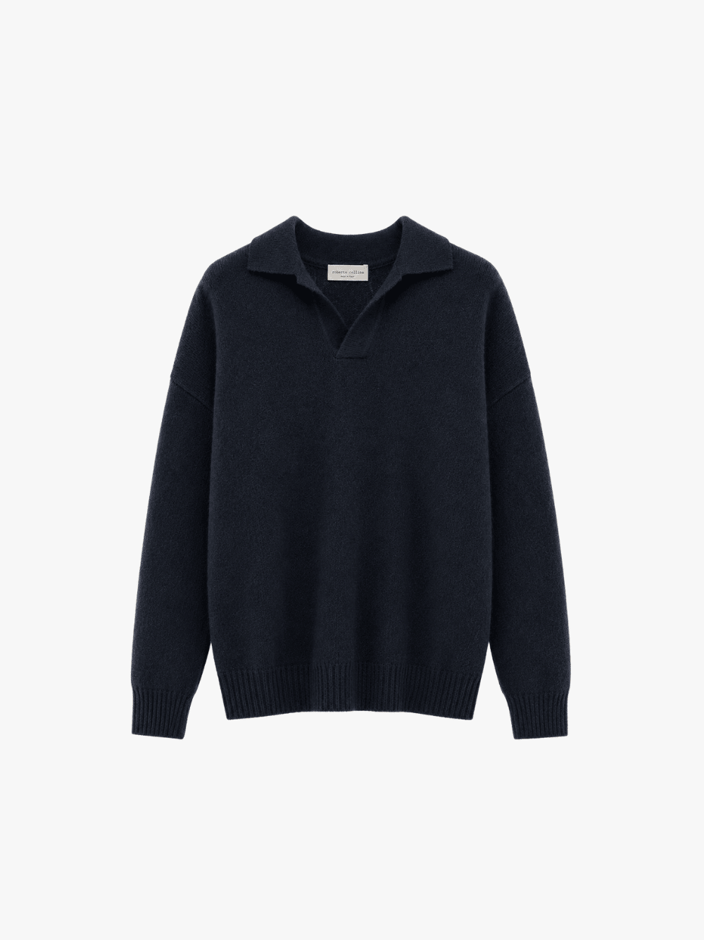 Roberto Collina Pullover V-Ausschnitt Navy Herren
