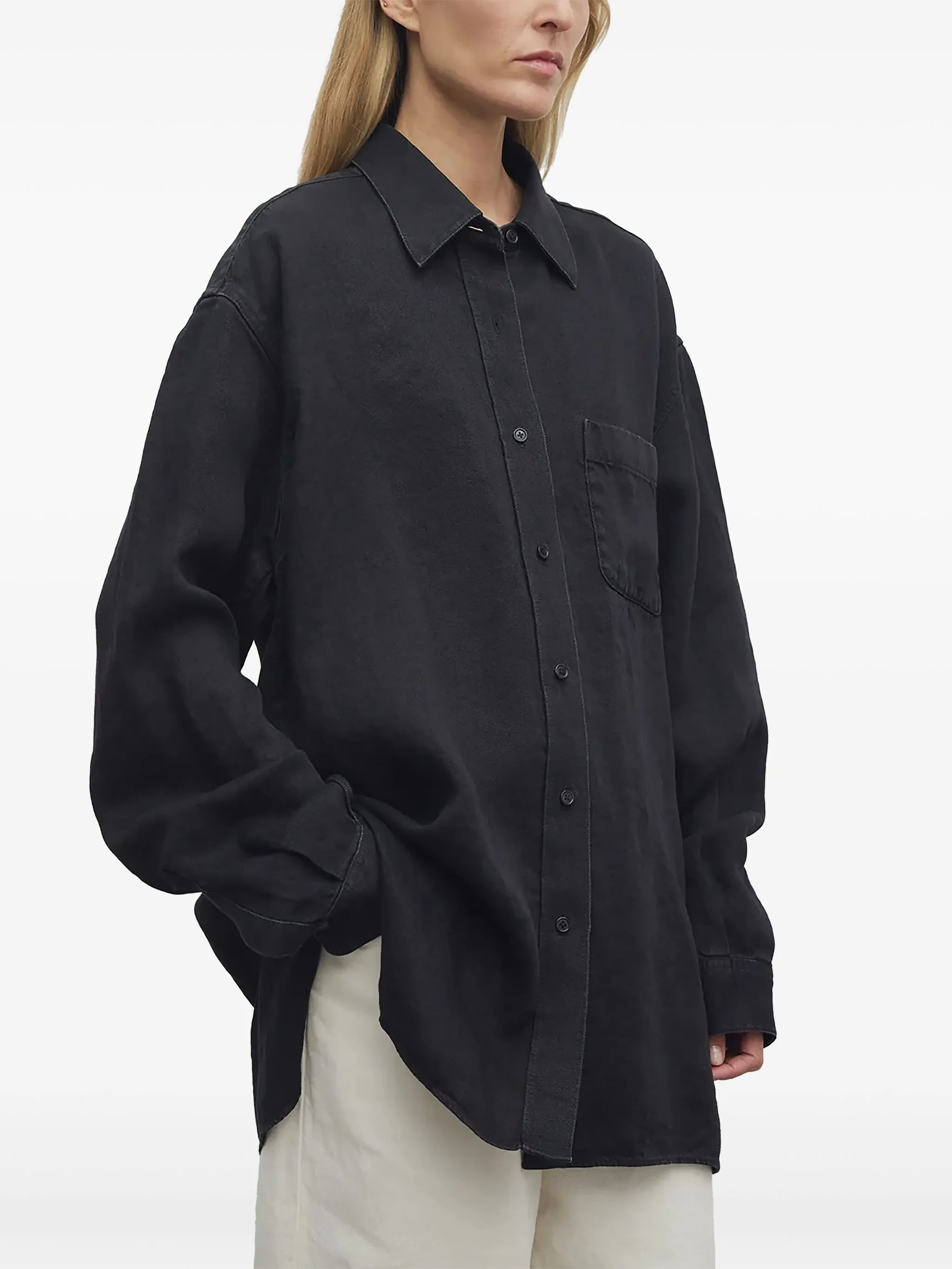 The Row Nesson Hemd Schwarz Damen