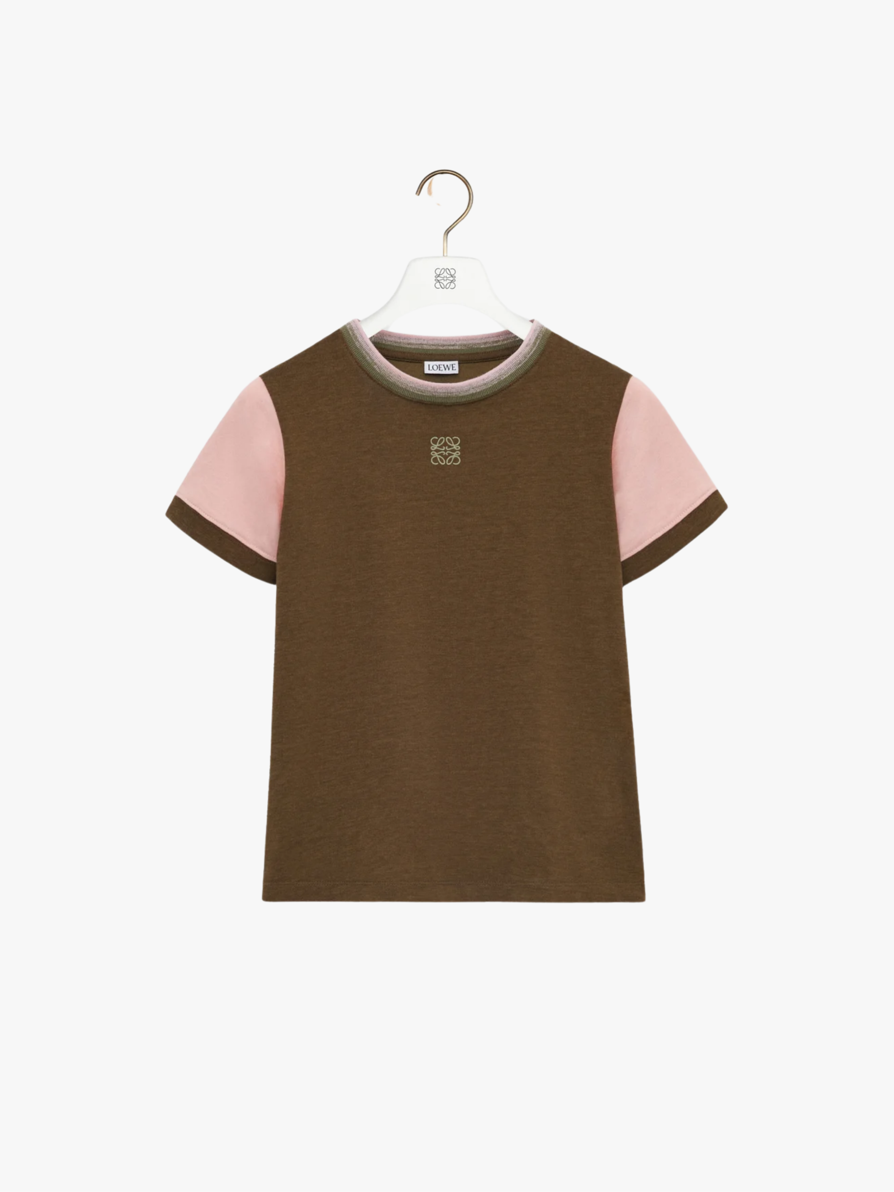 Loewe Small Fit T-Shirt Baumwollmischung Khaki Grün Damen