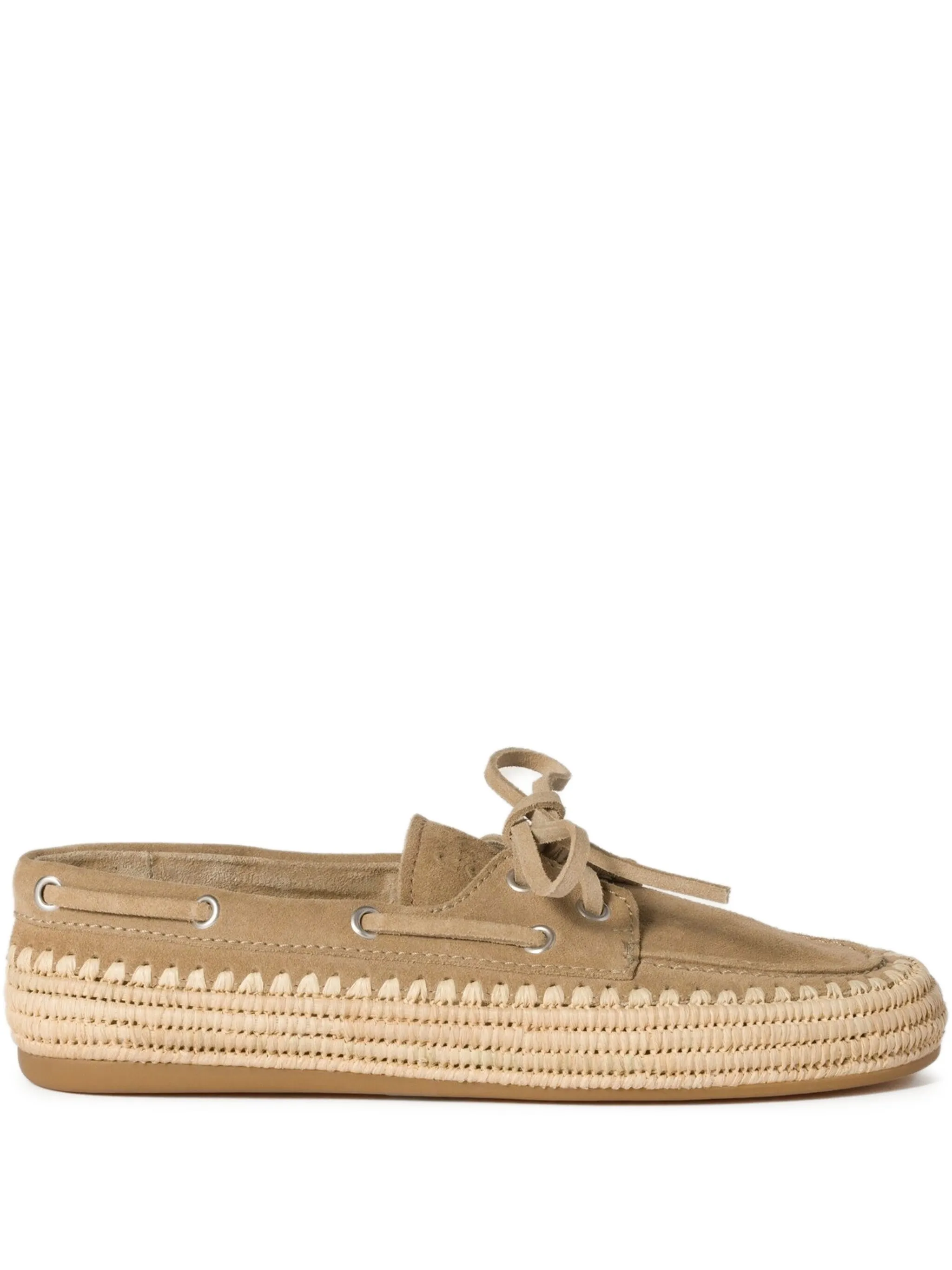 Miu Miu Suede sailing shoes sand beige Women