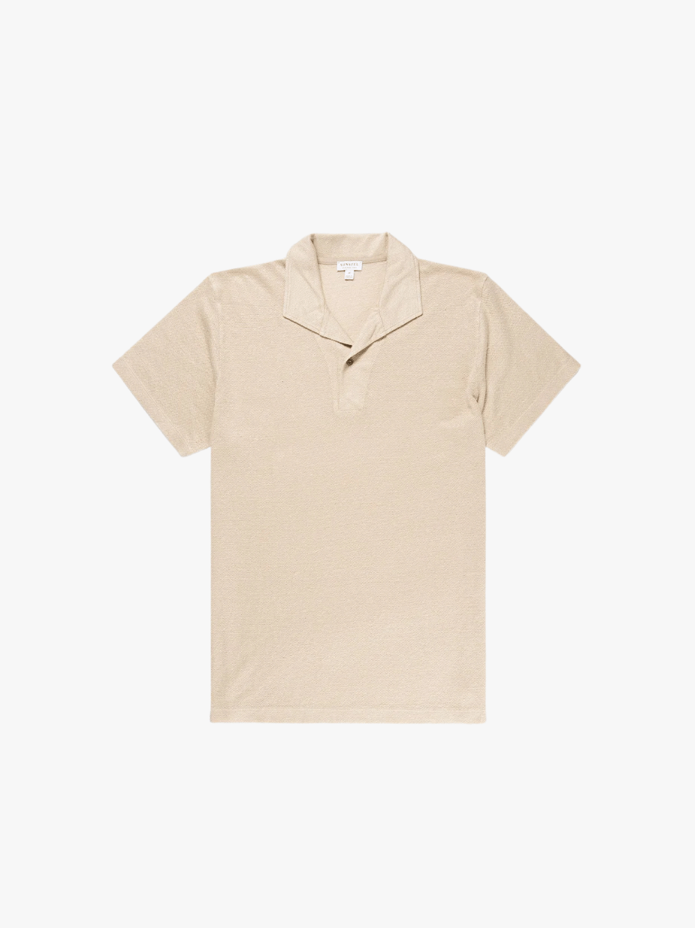 Sunspel Leinen-Piqué Poloshirt Haselnussbraun Herren