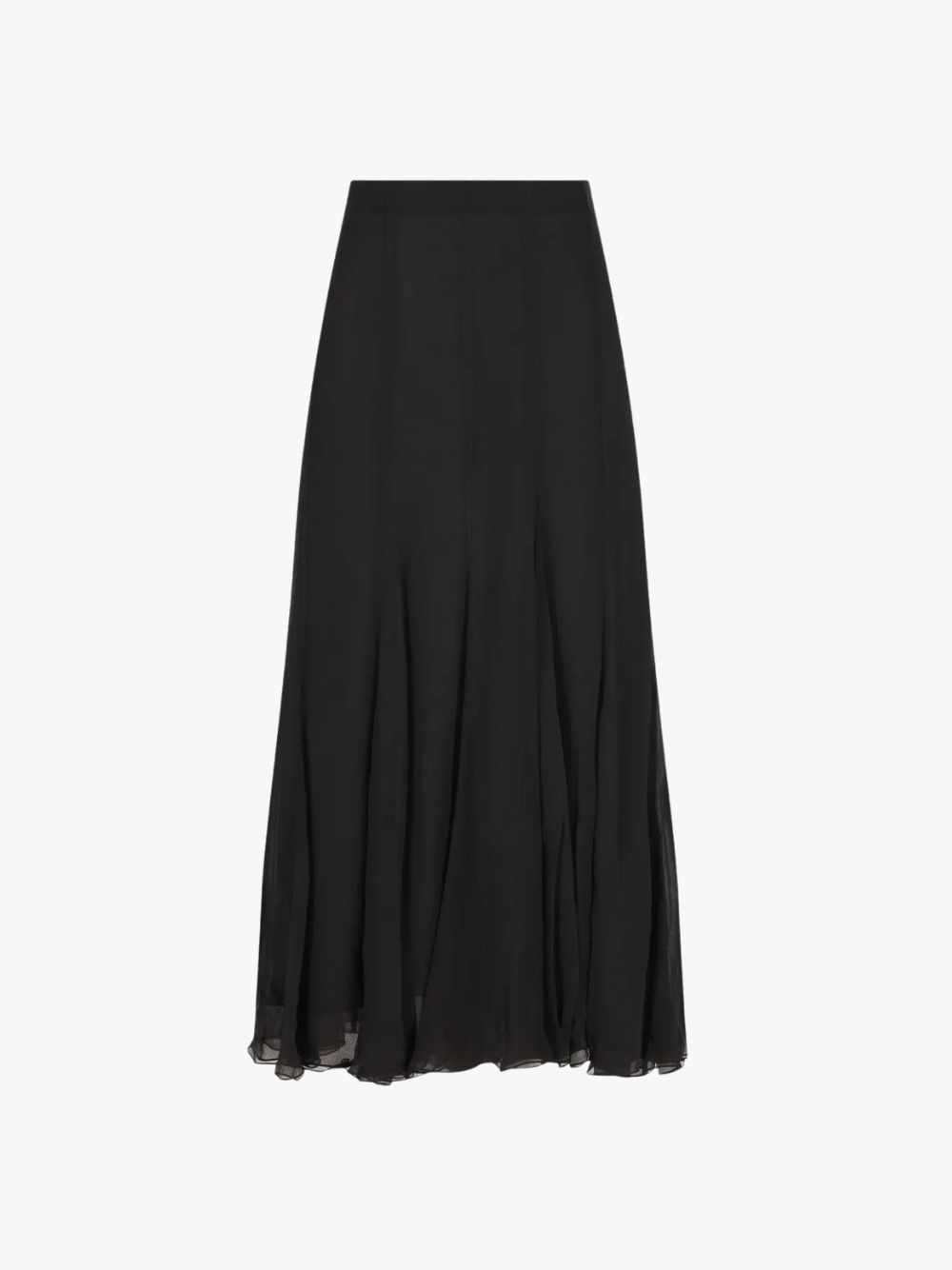 Chloé Flared Skirt with Ruffles Black Women