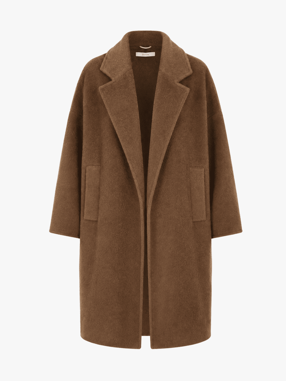Dusan Oversized Llama Wool Coat, Brown