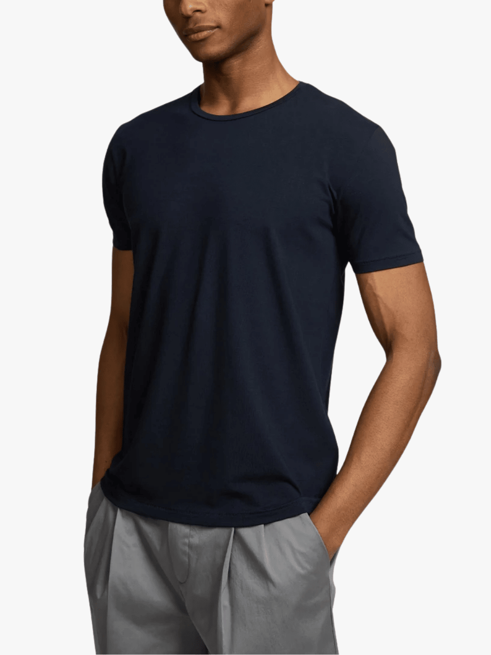 Kiefermann Hero Essential T-Shirt aus Baumwolle-Modal dark navy Herren