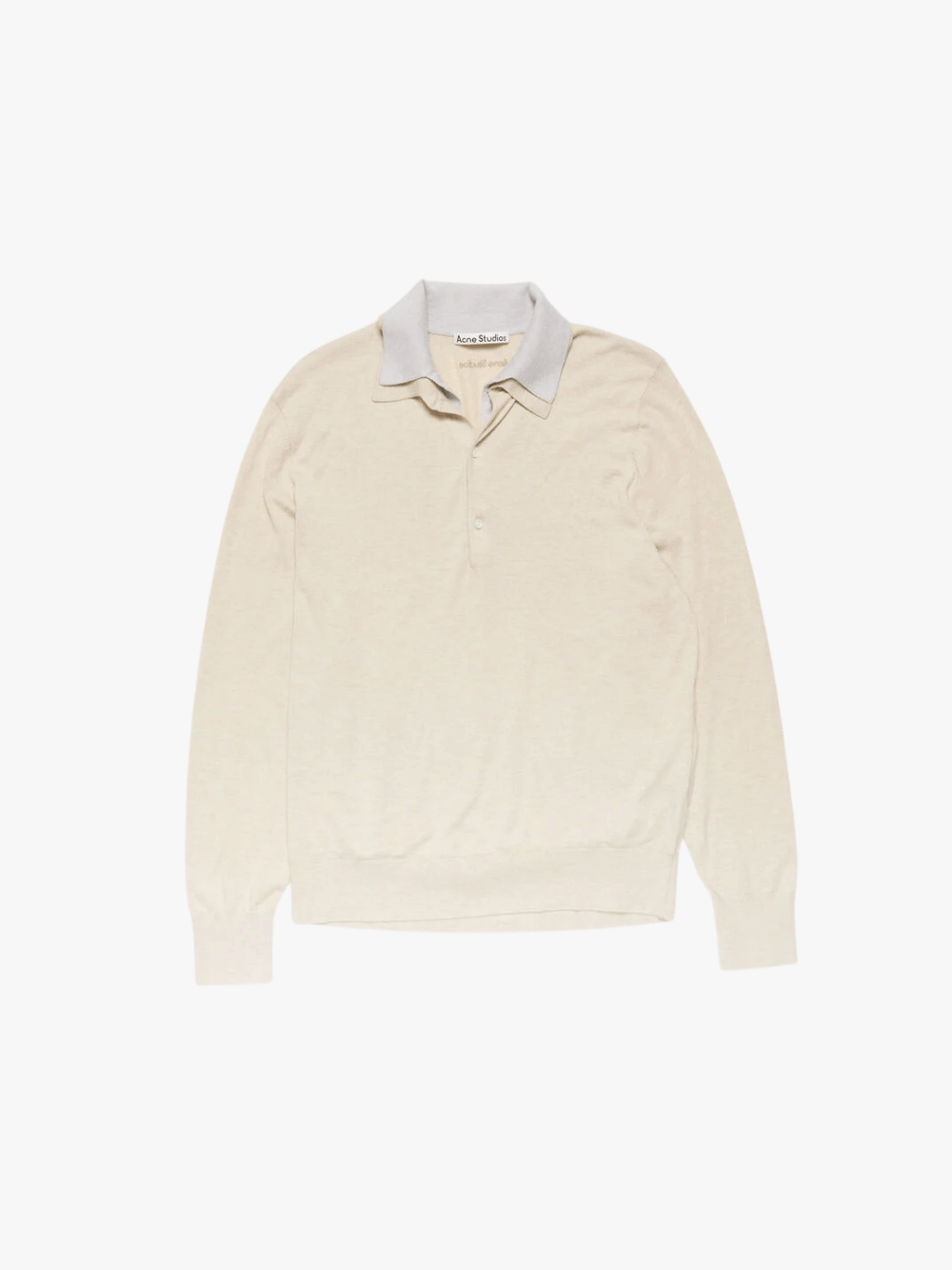 Acne Studios Layered Silk Knit Beige Grau Damen