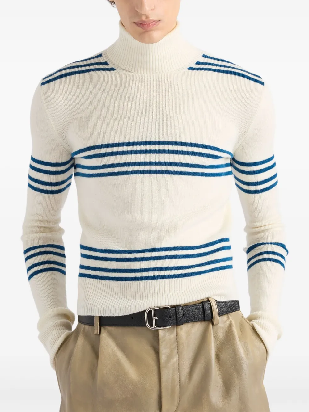 Prada Klassischer Pullover Weiß Herren Prada Klassischer Pullover Weiß Herren