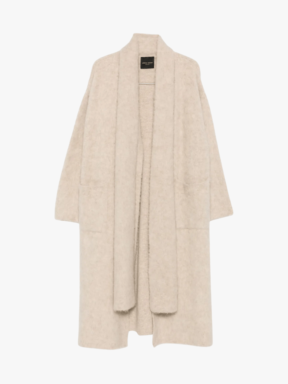 Roberto Collina Strickjacke mit Schalkragen Beige Damen