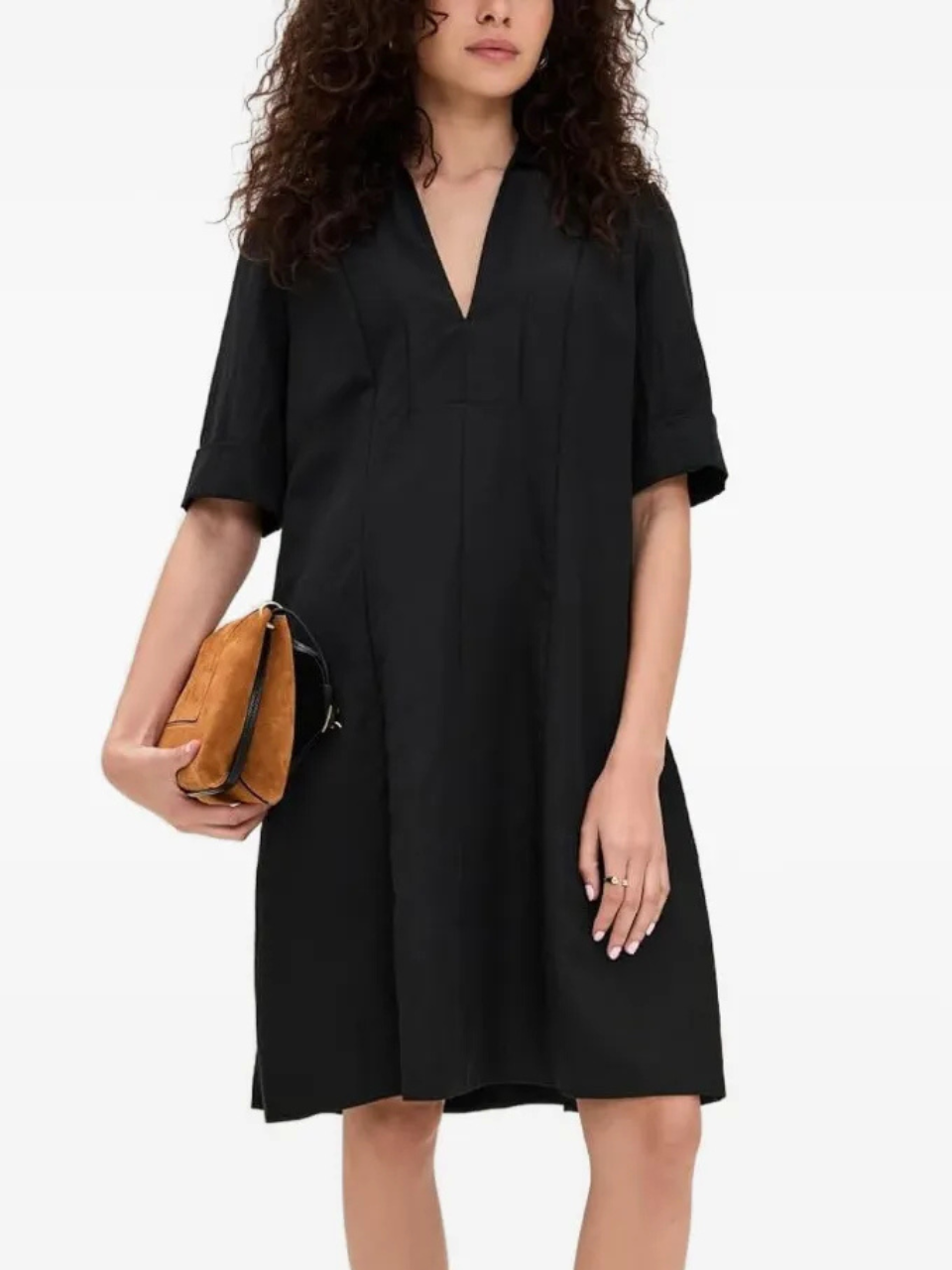 Vince short A-line dress black women