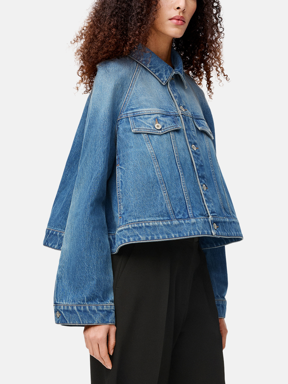 Loewe Denim Blue Trapeze Jacket for Women