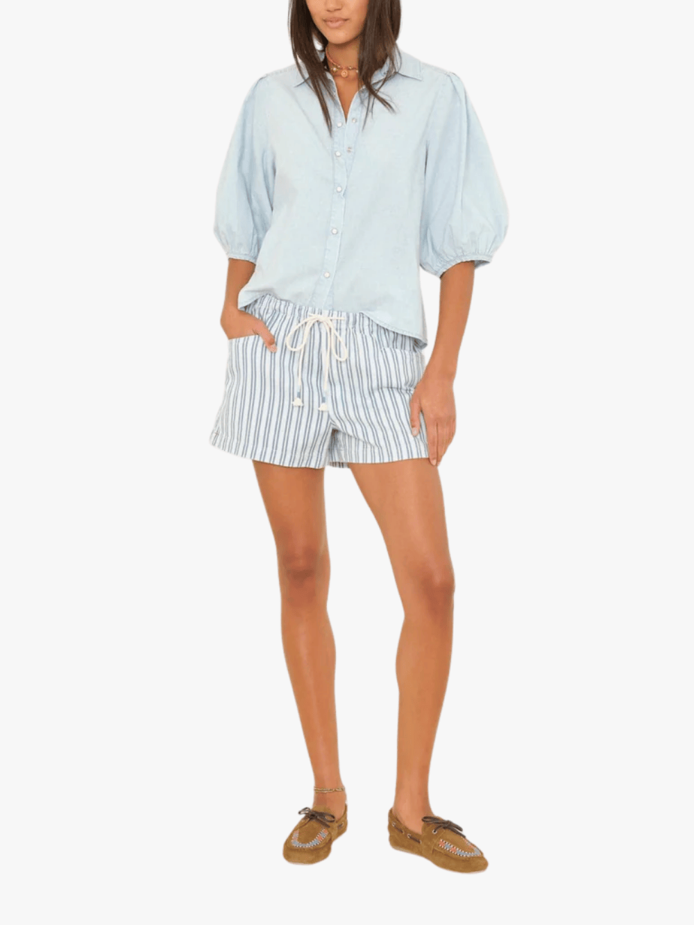 Xirena Tucker Denim Short Lighthouse Damen