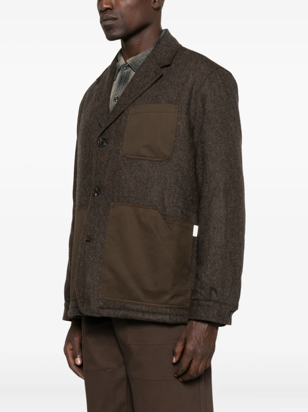 ROVI Lucca jacket with patch pockets, dark brown, men's ROVI Lucca jacket with patch pockets, dark brown, men's