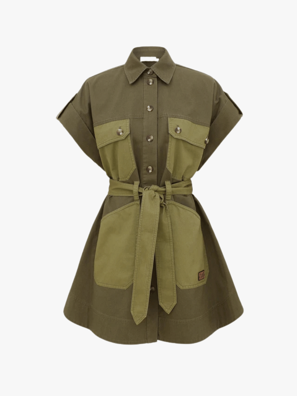 Zimmermann Solstice Mini Dress Khaki Damen