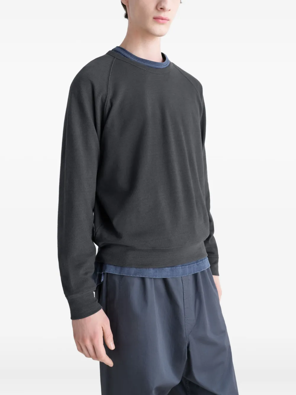 Lemaire Sweatshirt mit Rundhalsausschnitt Dunkelgrau Herren