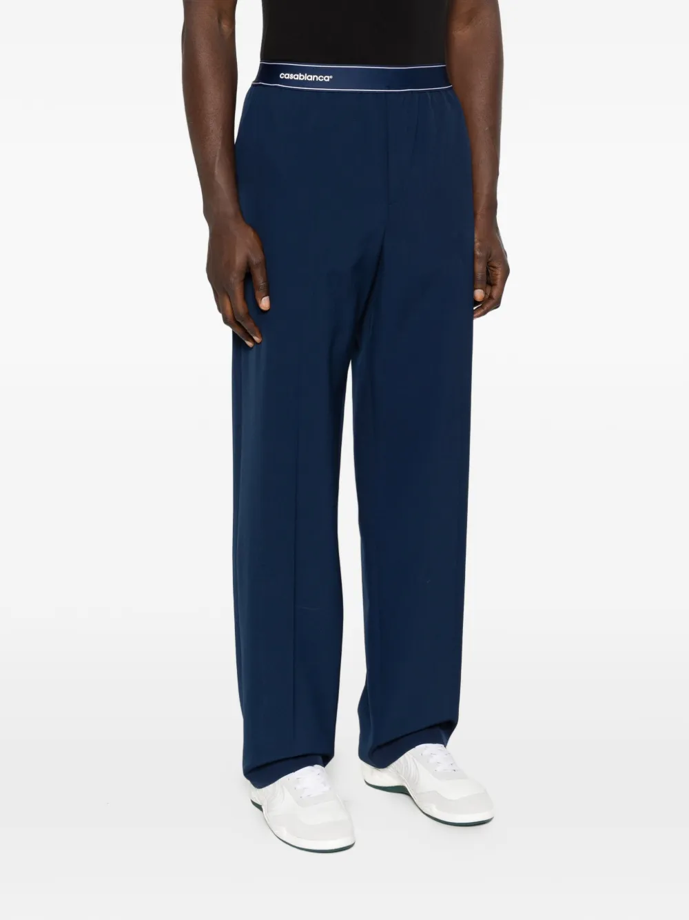 Casablanca Navy Wool Sports  Hose Navy Herren