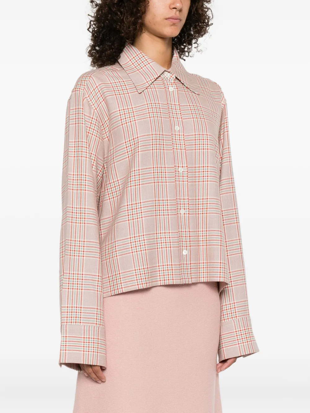 Jil Sander Hemd mit Karomuster und Knopfleiste Multifarben Damen