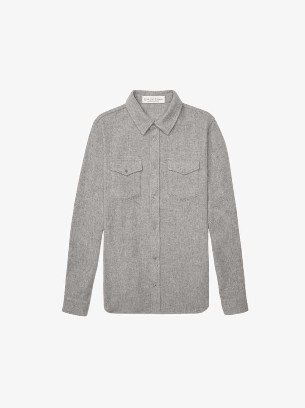 God's True Cashmere Cashmere‑Jacquard Shirt Grau Herren