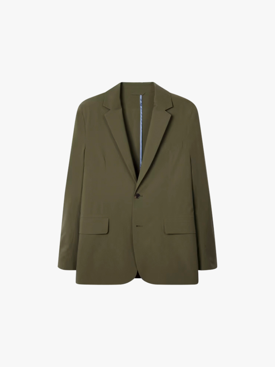 Paul Smith Khaki-farbener Blazer aus technischem Material mit Zwei-Wege-Stretch Herren