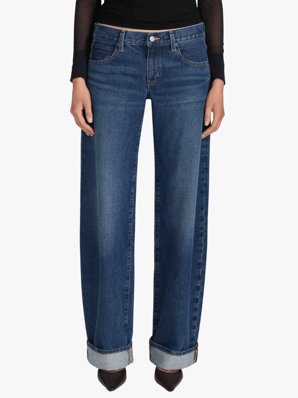 Frame Low Bow Jean Dunkelblau Damen