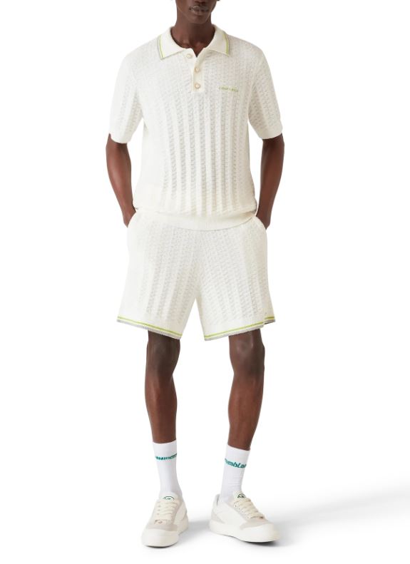 Casablanca Tennis Bouclé Shorts Weiß Herren