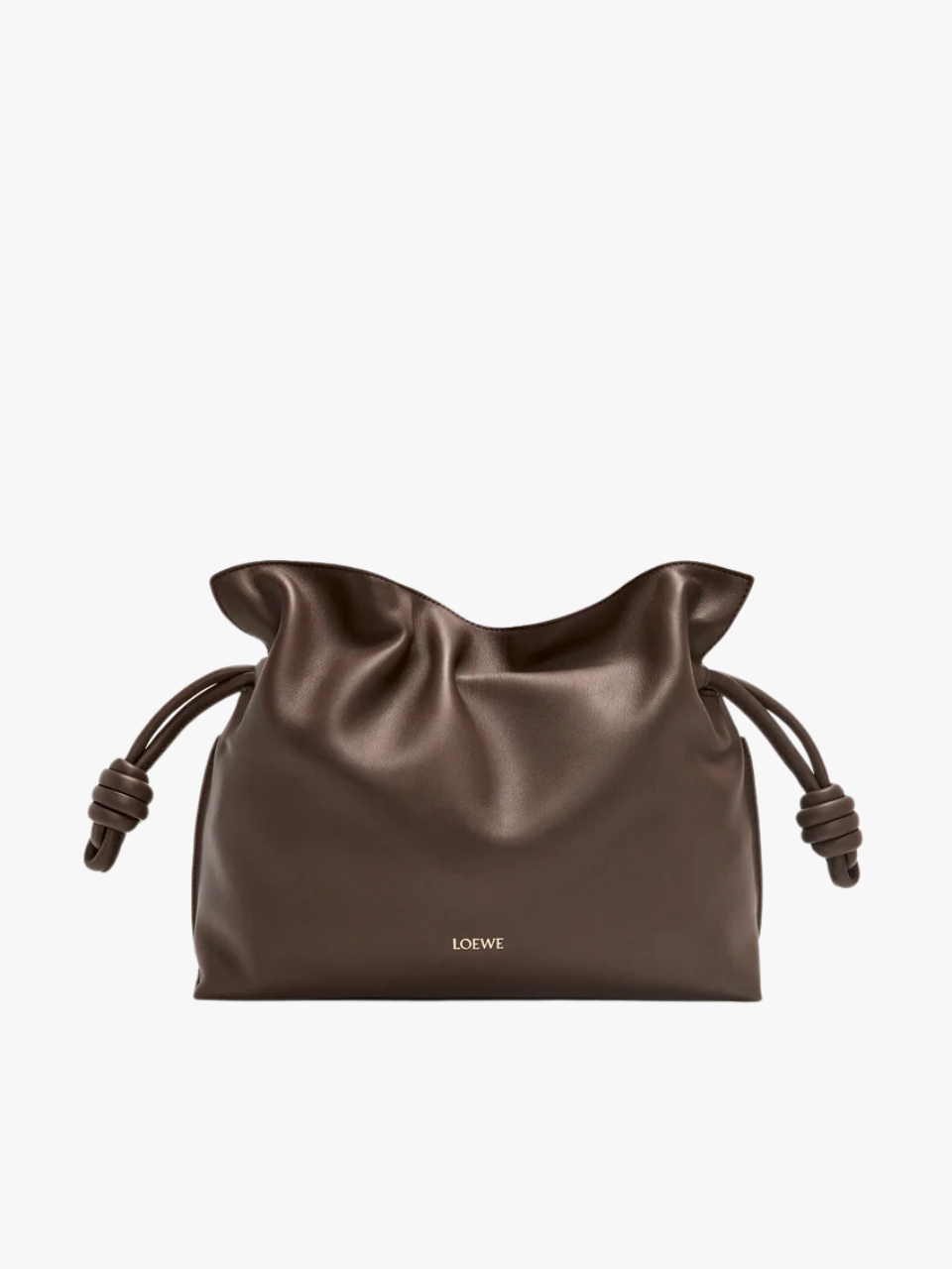 Loewe medium-sized Flamenco clutch in brown nappa calfskin Women