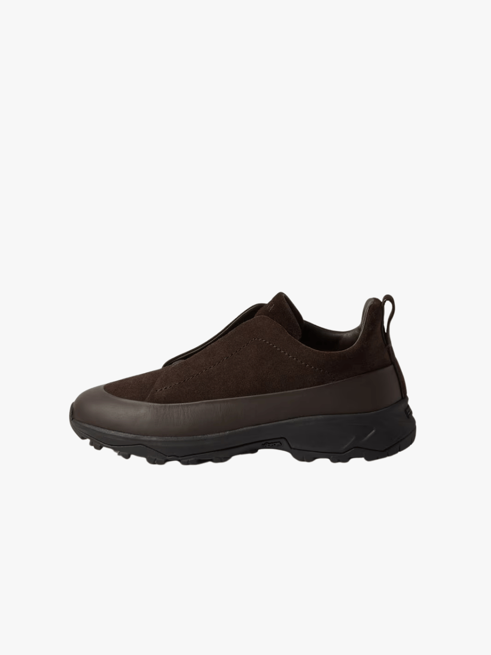 Zegna Triple Stitch™ Monte Sneakers in Dark Brown Leather and Suede Men’s Shoes