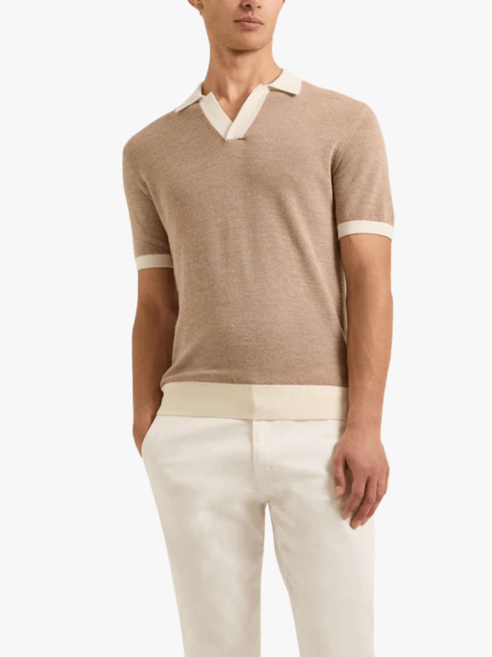 Orlebar Brown Horton Braunes Polo-Shirt Herren