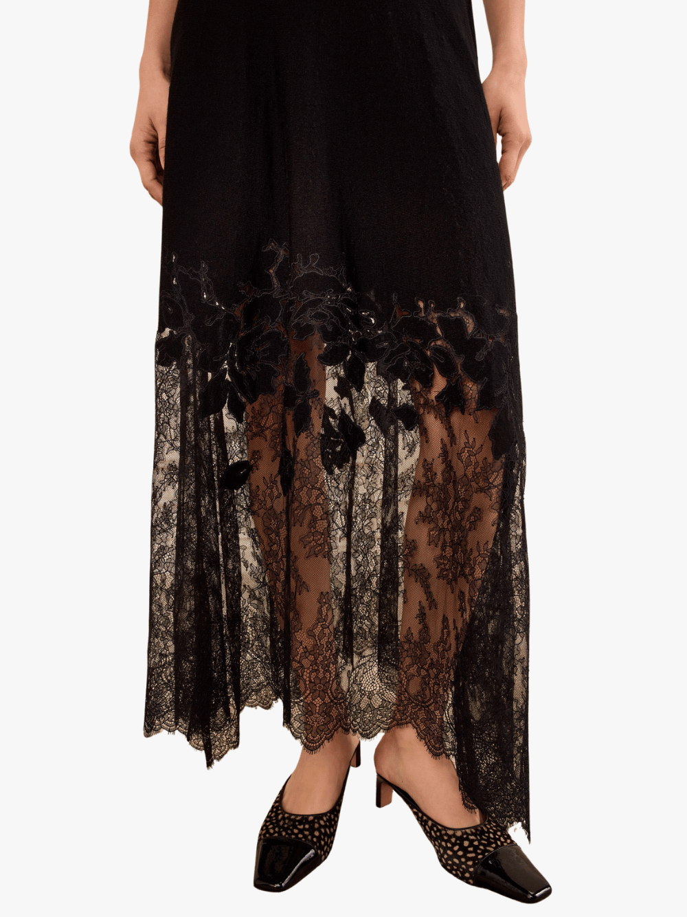 Ulla Johnson Josina Spitzen-Midirock Schwarz Damen