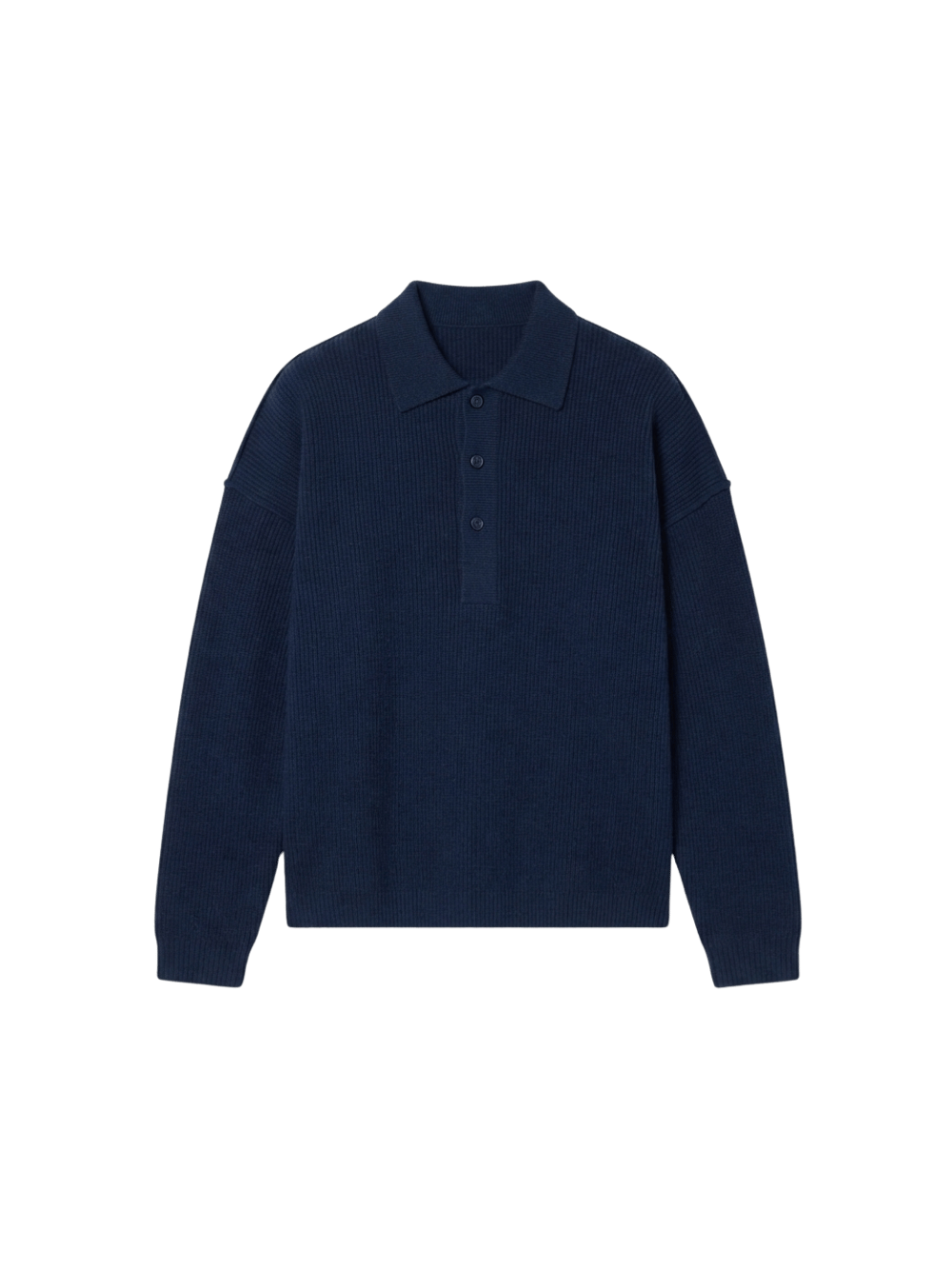 Roberto Collina Polo Kragen Strickpullover Navy Herren